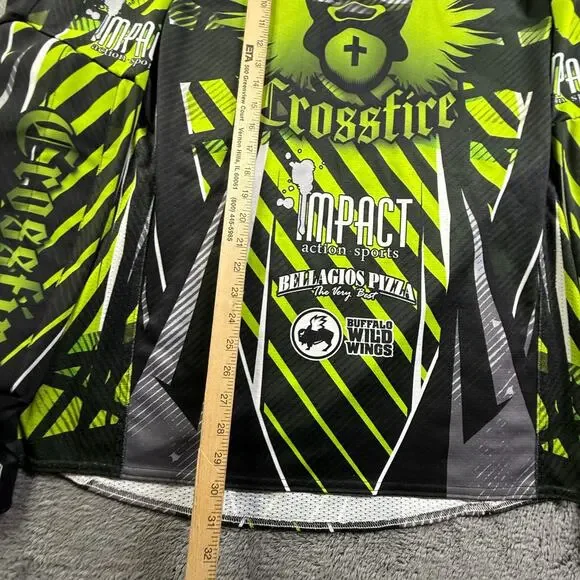 Raza Crossfire Impact Action Sports Paintball Jersey Mens L Green Black Padded - Picture 6 of 6